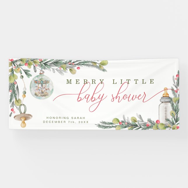 Bannière de fête pour Baby Shower joyeuse et enfan (Horizontal)