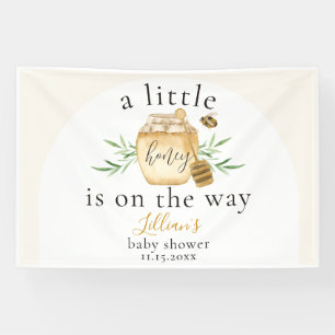 Bannière de fête prénatale pour bébé abeille Littl