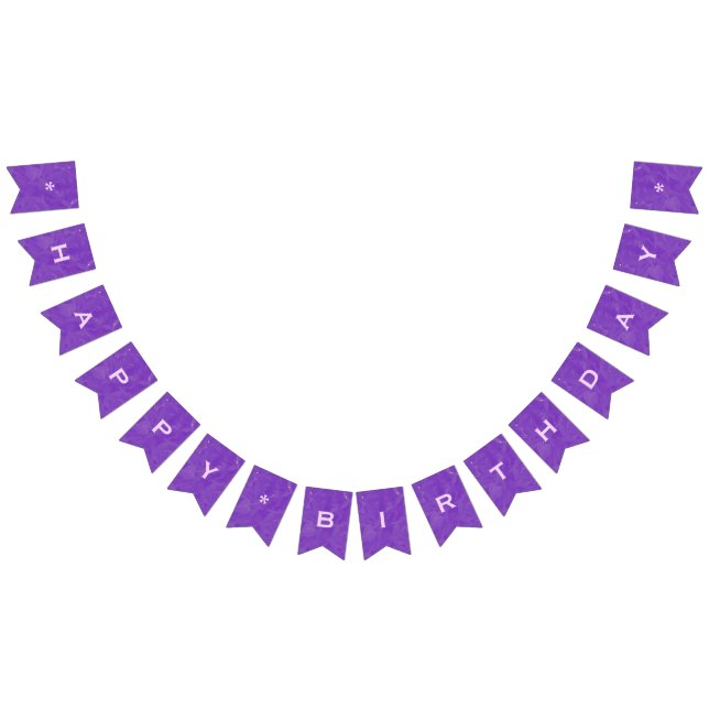 Bannière de fête violette pour anniversaire heureu (Tout)