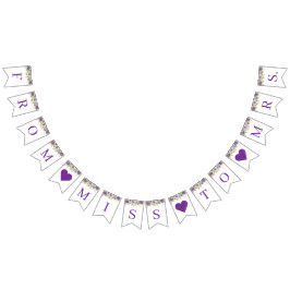 Bannière de Fêtes des mariées florales violettes