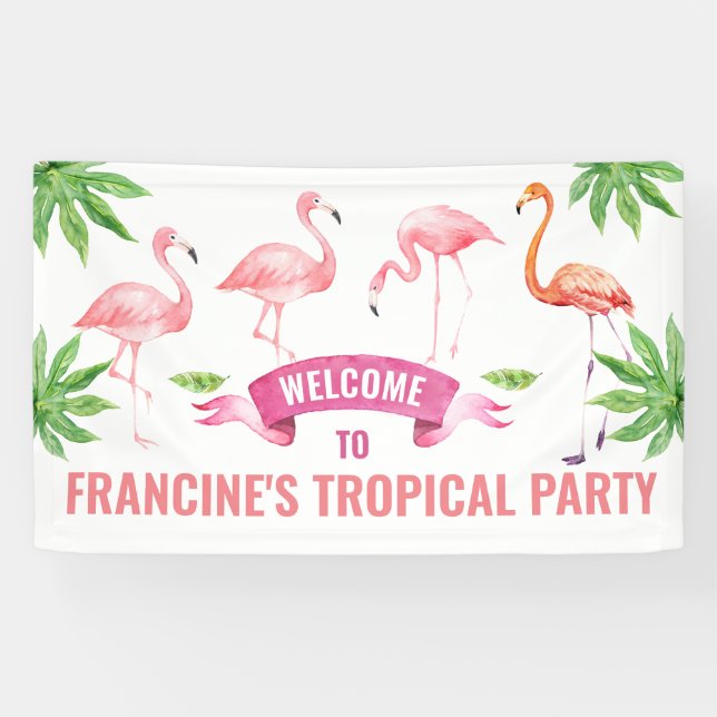 Bannière de Flamant rose tropical (Horizontal)