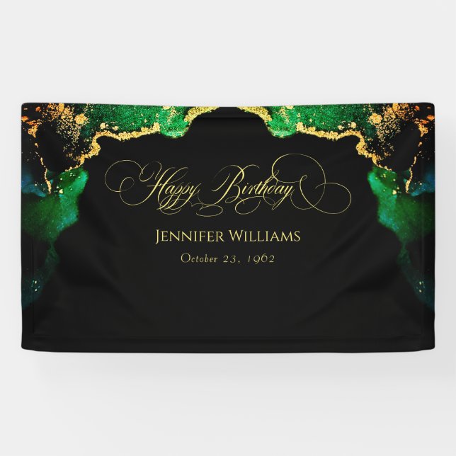 Bannière de fond d'Anniversaire Personnalisée Dark (Horizontal)