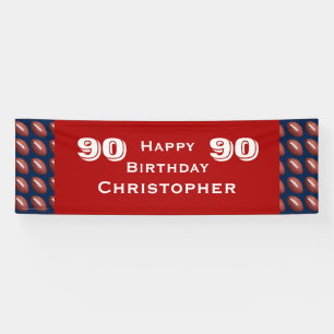 Bannière de football pour la 90e fête d'anniversai