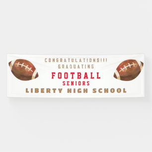 Bannière de football pour personnes âgées diplômée