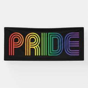 Bannière de Gay pride de texte arc-en-ciel