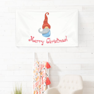 Bannière de gnome drôle de Noël – Festif