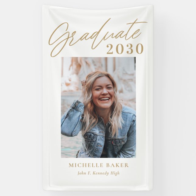 Bannière de graduation de couleur EDITABLE au char (Vertical)