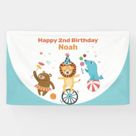 Bannière de la fête Anniversaire de enfant Animaux
