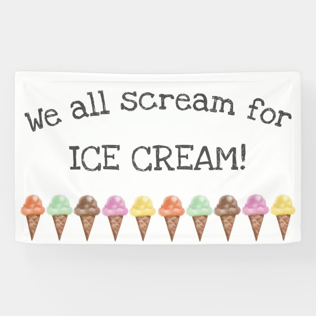 Bannière de la fête de la crème glacée (Horizontal)