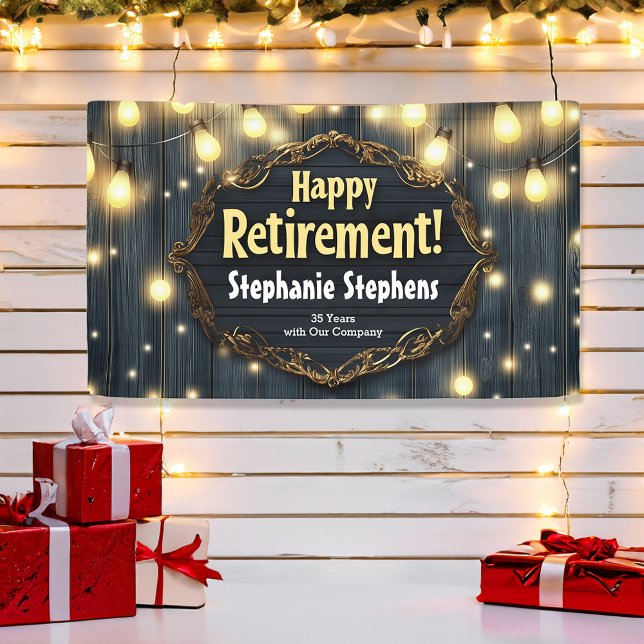 Bannière de la fête de retraite personnalisée de n (happy retirement custom banner
)