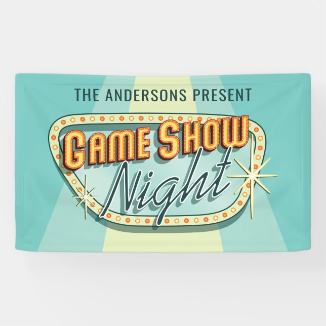Bannière de la fête nocturne du Game Show (Horizontal)