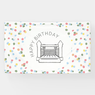 Bannière de la maison de rebond avec points d'aqua