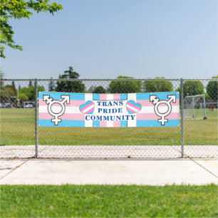 Bannière de la marche de la fierté transcommunauta