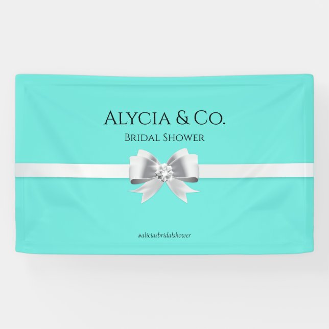 Bannière de la mariée et de la société Turquoise / (Horizontal)