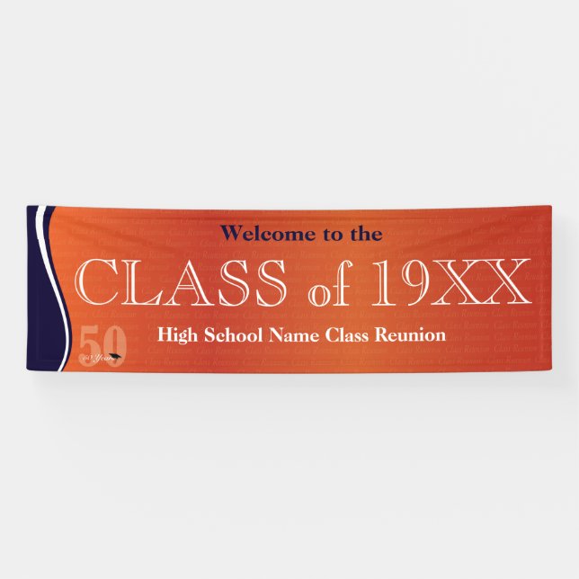 Bannière de la Réunion de classe de 50 ans dans (Horizontal)