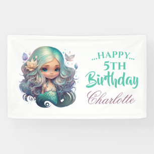 Bannière de la sirène d'anniversaire