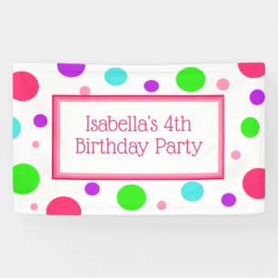 Bannière de l'anniversaire de petite fille