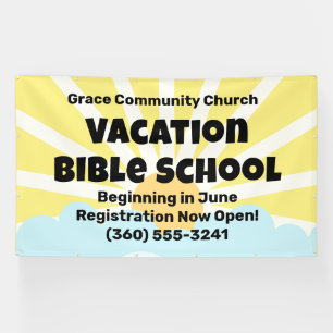 Bannière de l'école biblique personnalisée