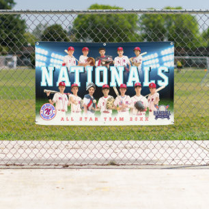 Bannière de l'équipe de baseball bleu - Personnali
