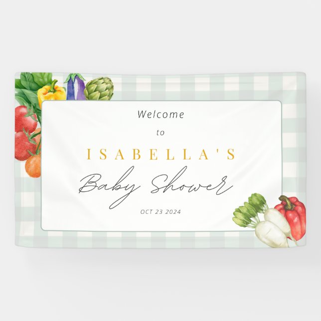 Bannière de marché de fermiers pour une baby showe (Horizontal)