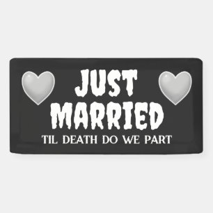Bannière de mariage gothique