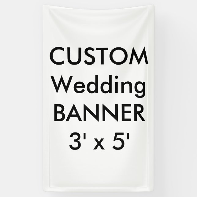 Bannière de mariage personnalisée 3' x 5' (Vertical)