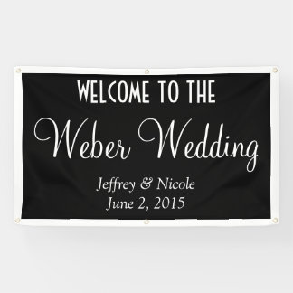 Bannière de mariage personnalisée moderne