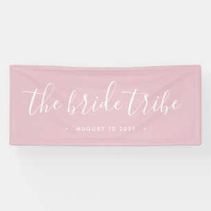 Bannière de Mariage rose pâle de la tribu Mariée