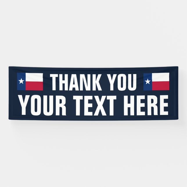 Bannière de Merci personnalisé du drapeau d'état d (Horizontal)