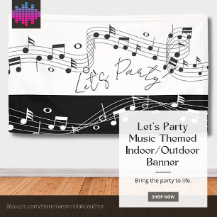 Bannière de musique pour faire la fête, à l'intéri