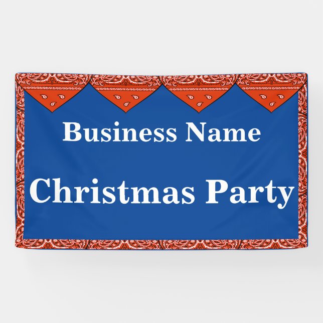 Bannière de Noël Bandana rouge (Horizontal)