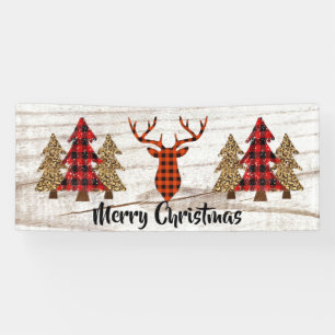 Bannière de Noël rustique Joyeux