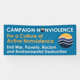 Bannière de non-violence de campagne 2,5x6