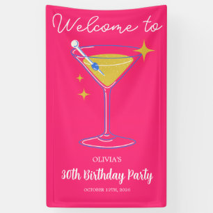 Bannière de pancarte d'anniversaire 30 ans minimal