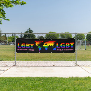 BANNIÈRE DE PARADE DE FIERTÉ MONDIALE LGBT