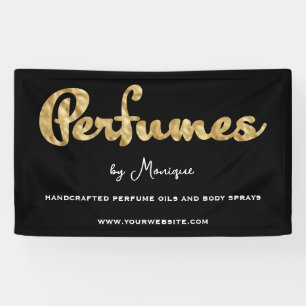 Bannière de parfum d'entreprise Black and Gold Foi