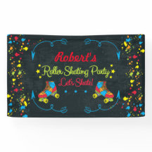 Bannière de partie de patin