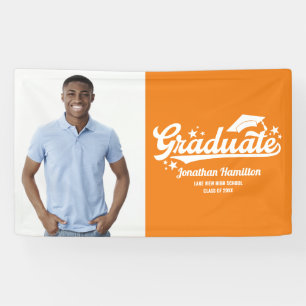 Bannière de photo de fête de remise des diplômes o