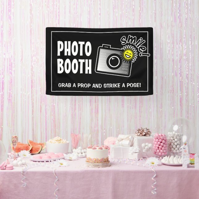 Bannière de photobooth personnalisée pour mariage (Fête)