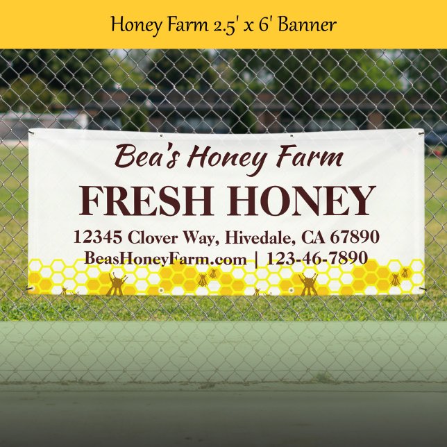 Bannière de présentation de 6' de la ferme de miel (Honey banner)
