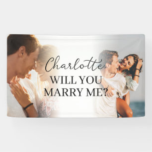 Bannière de proposition de mariage personnalisée é