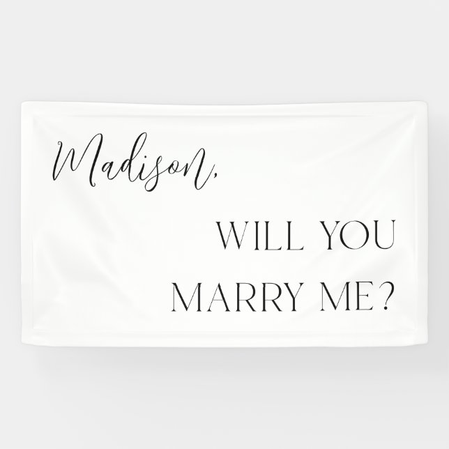 Bannière de proposition personnalisée romantique (Horizontal)