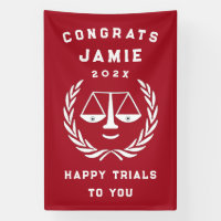 Bannière de remise de diplôme de l'école de droit 