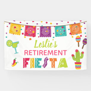 Bannière de retraite de fiesta - arrière - plan