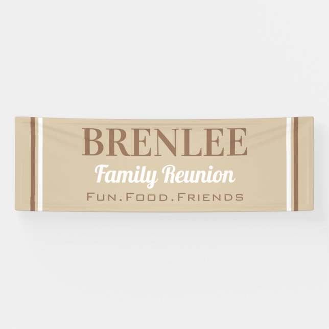 Bannière de réunion de grande famille personnalisé (Horizontal)