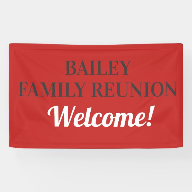 Bannière de réunion familiale customisée (Horizontal)
