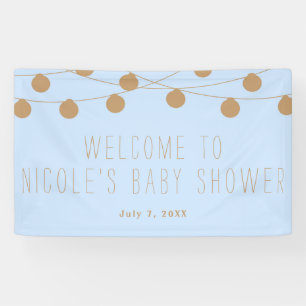 Bannière de salle pour bébé avec guirlande lumineu