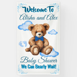 Bannière de shower bébé ours