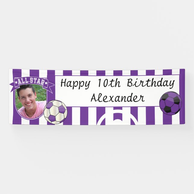 Bannière de soccer toutes les occasions de Star -  (Horizontal)