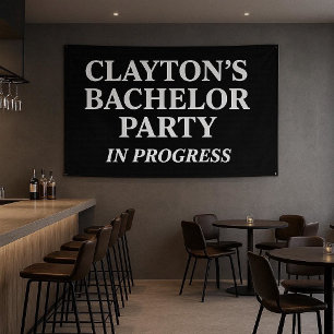 Bannière de soirée d'enterrement de vie de garçon 